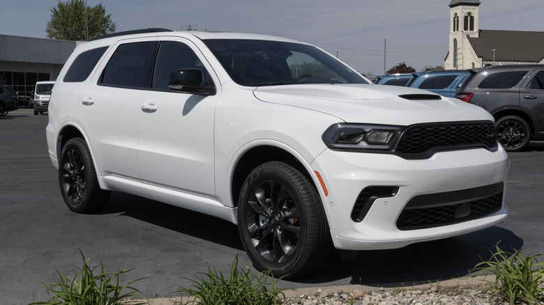 Dodge Durango GT Blacktop display at a dealership.