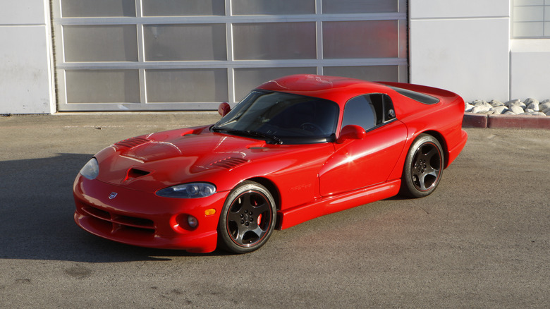 Dodge Viper GTS. V10 8.0 liter 450hp, photographed at sunset in a parking lot