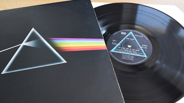 Dark Side of the Moon album cover and vinyl