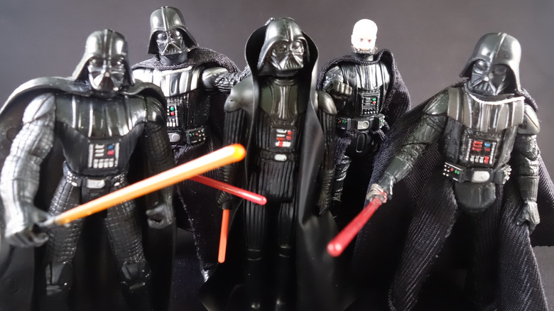a bunch of Darth Vader toys