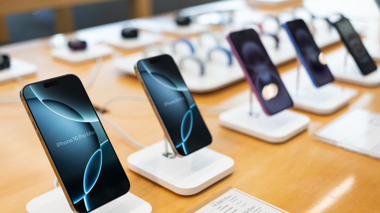 new phones on display