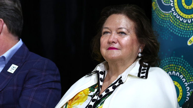 Gina Rinehart during the Australian Swimming Trials at Brisbane Aquatic Centre June 14, 2024