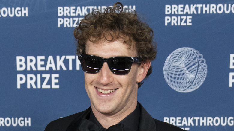 Mark Zuckerberg at the 2025 Breakthrough Prize Ceremony at Barker Hangar, Santa Monica, California April 05, 2025