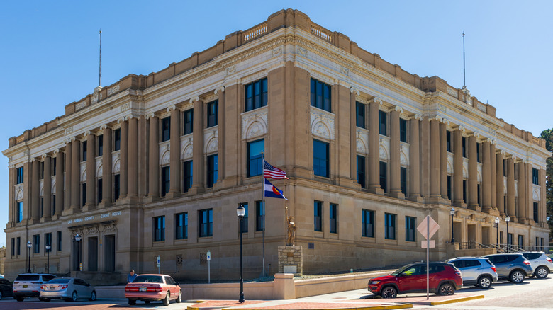 The exterior of Las Animas County Courthouse in Trinidad, Colorado.