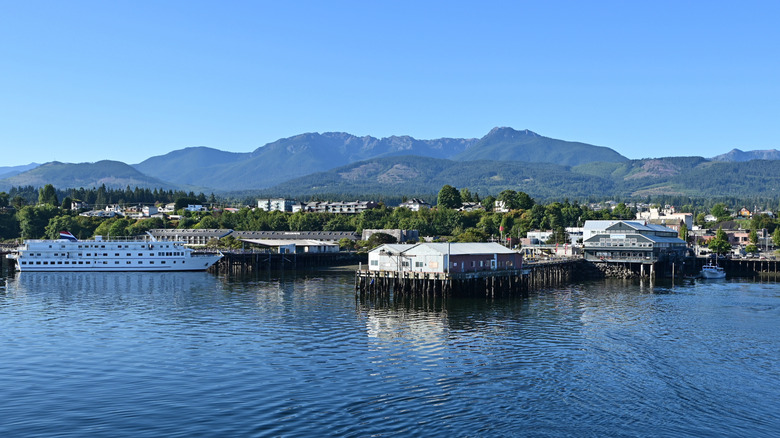 Ferry-side view of the city of Port Angeles