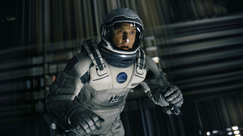Close up of actor Matthew McConaughey in scene from "Interstellar"