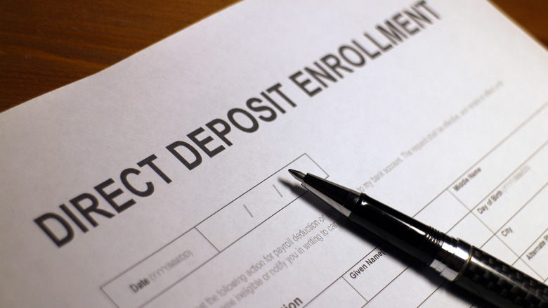 Direct deposit enrollment form