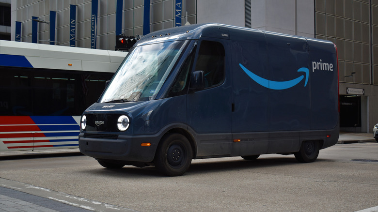 an Amazon delivery van