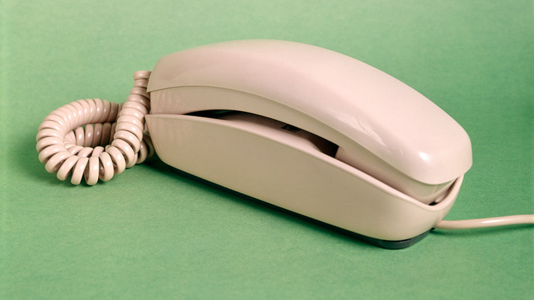 Old fashion corded landline phone