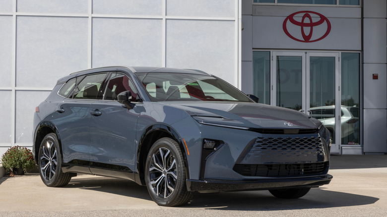 The Toyota Crown Signia XLE crossover SUV at a dealership.