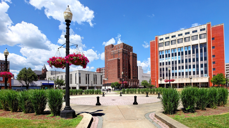 Buildings in Bridgeport, Connecticut.