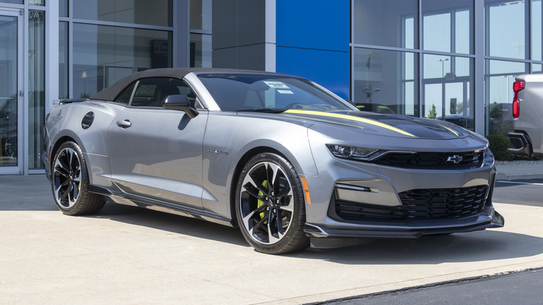 Chevrolet Camaro SS display.