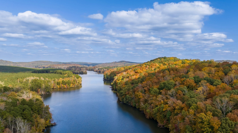 View of hills and river near Florence, South Carolina