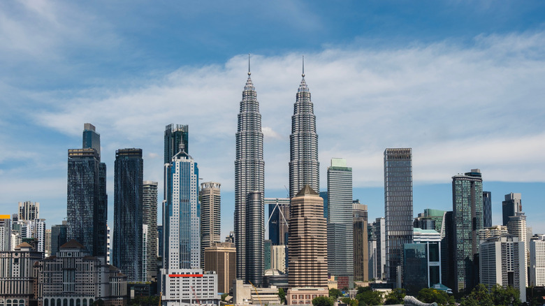 Kuala Lumpur city skyline viewed during the day