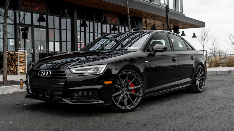 Audi A4 parked showing the front of the car