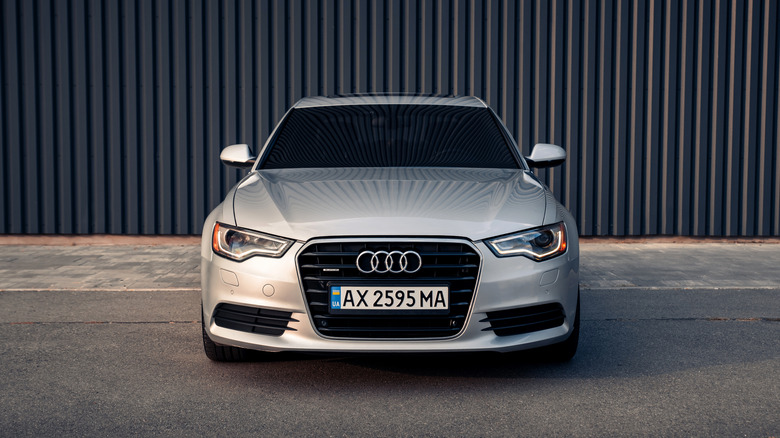 German sedan Audi A6 front view