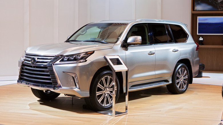 Lexus LX on display at the North American International Auto Show.