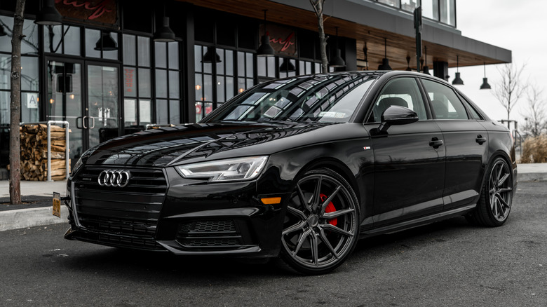 Audi A4 parked showing the front of the car