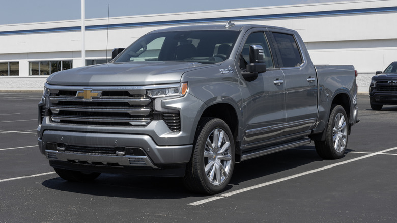 Chevrolet Silverado 1500 Crew High Country display.