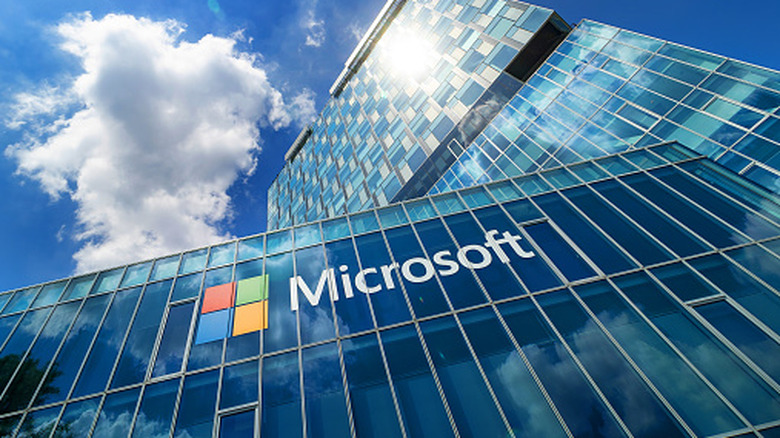 Microsoft building low angle shot