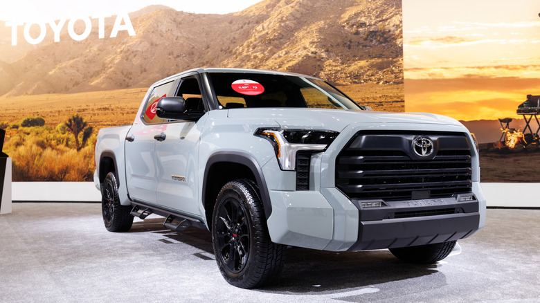 The 2026 Toyota Tundra is on display during the 2025 Los Angeles Auto Show.