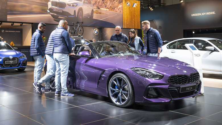 BMW Z4 roadster convertible sports car at Brussels Expo