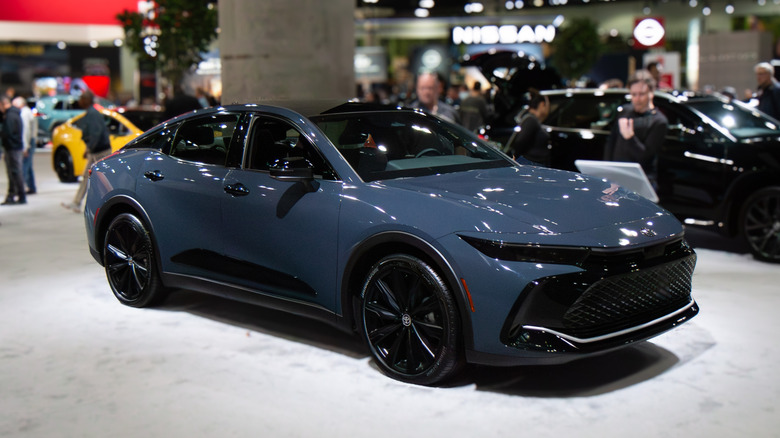 A 2026 Toyota Crown on display.