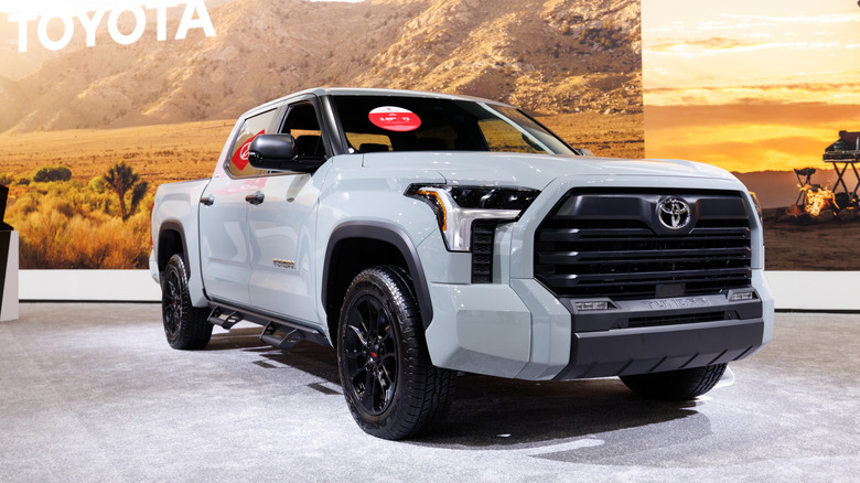 The 2026 Toyota Tundra is on display during the 2025 Los Angeles Auto Show.