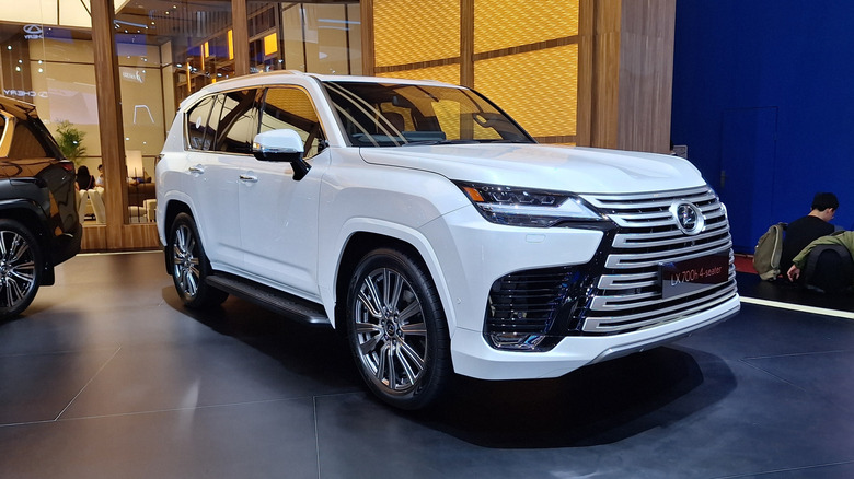 Lexus LX 700h displayed for public view inside the ICE BSD.