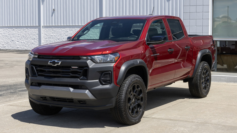 Chevrolet Colorado Trail Boss Midsize-Truck at a dealership.