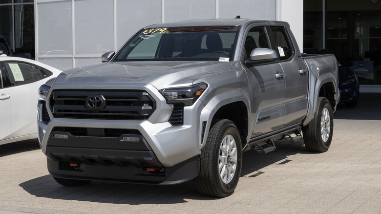 Toyota Tacoma SR5 4X4 Double Cab truck display.