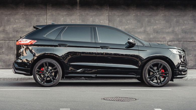 Black Ford Edge on a city street