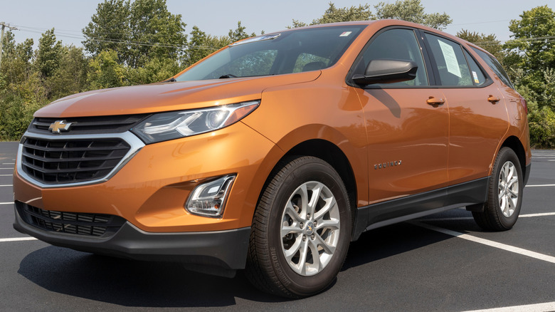 Used Chevy Equinox on display.
