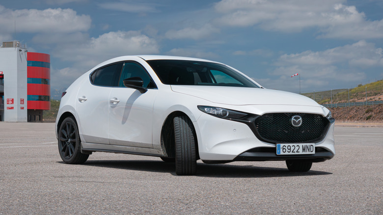 Mazda3 Premium Plus AWD Hatchback display.