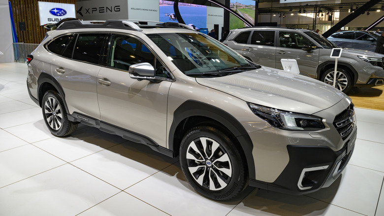 A Subaru Outback 4WD on display at the AutoSalon.