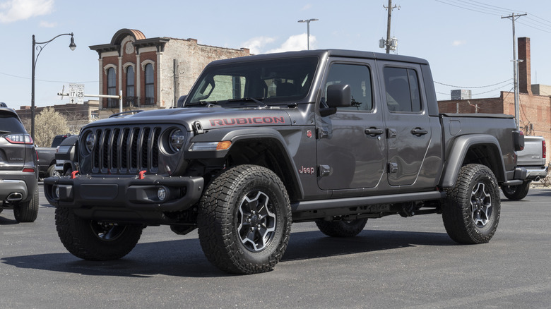 Jeep Gladiator display at a Stellantis dealer.