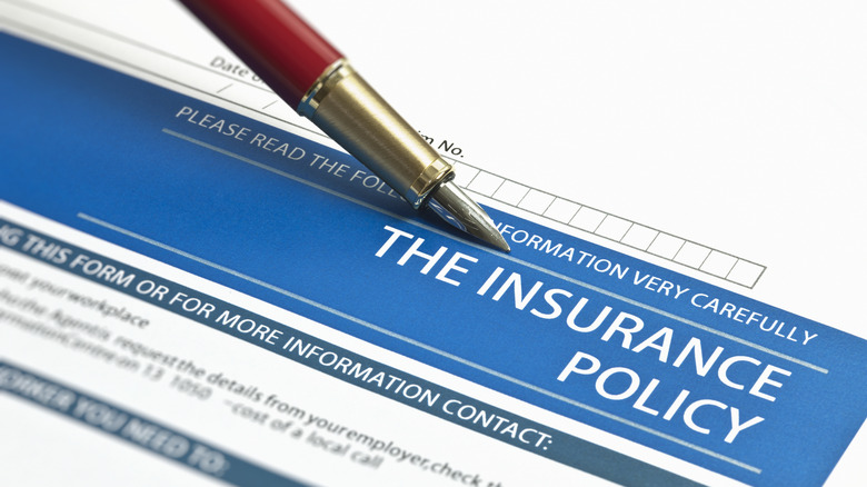 A pen and insurance policy