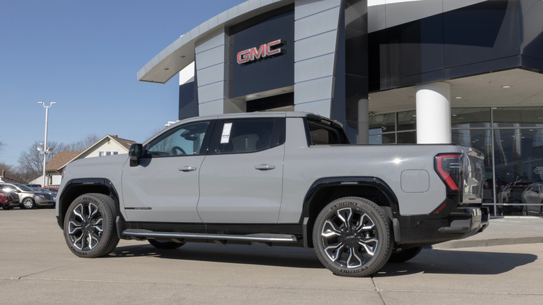 GMC Sierra EV Denali Edition 1 Electric Pickup display.