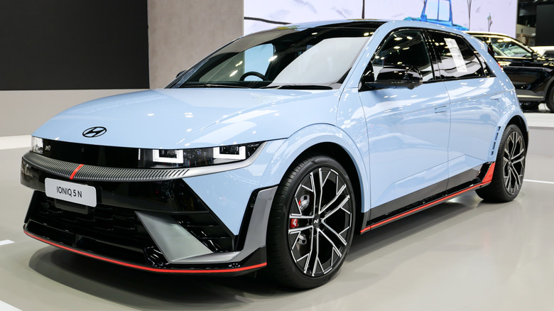 Hyundai IONIQ 5 N on display.