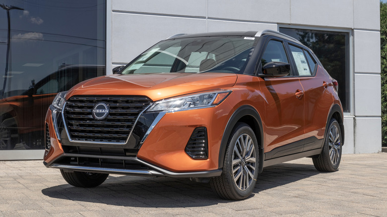 Nissan Kicks Crossover SUV display.