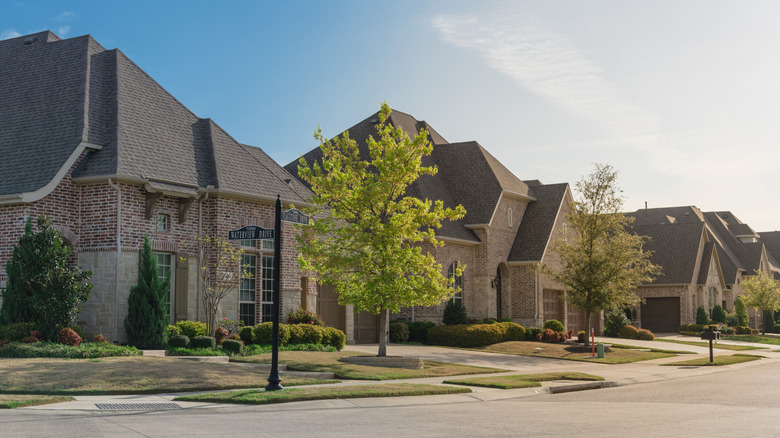New development neighborhood near Dallas, Texas.