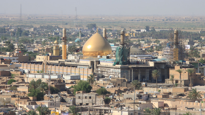 An aerial view of Imam Ali Hadi in Samarra, Iraq.
