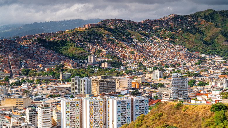Aerial view of Caracas, the capital of Venezuela.