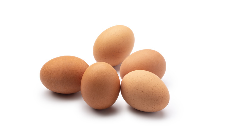 A group of five eggs