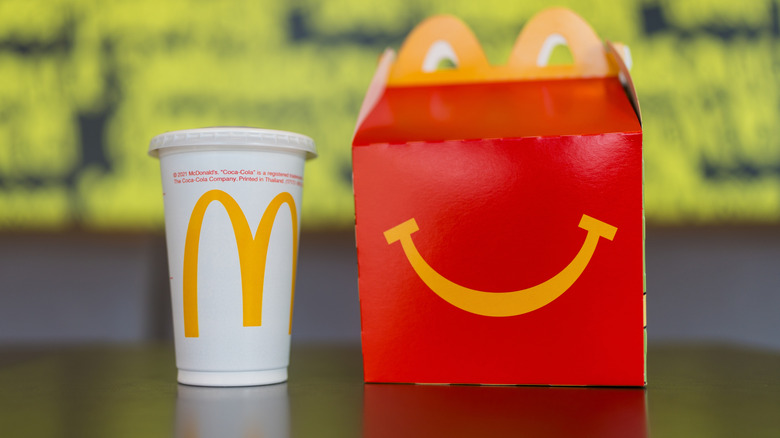 McDonald's Happy Meal box with drink
