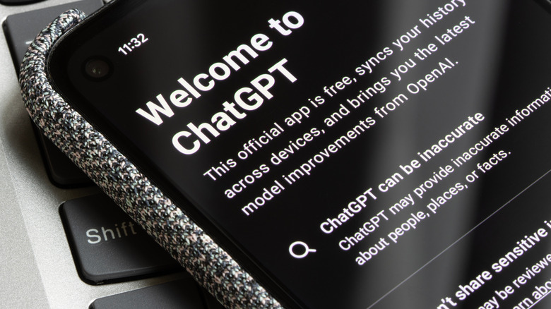 ChatGPT chatbot on Google Pixel smartphone