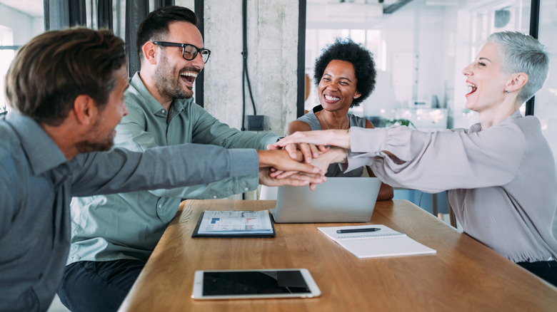 a business team in office