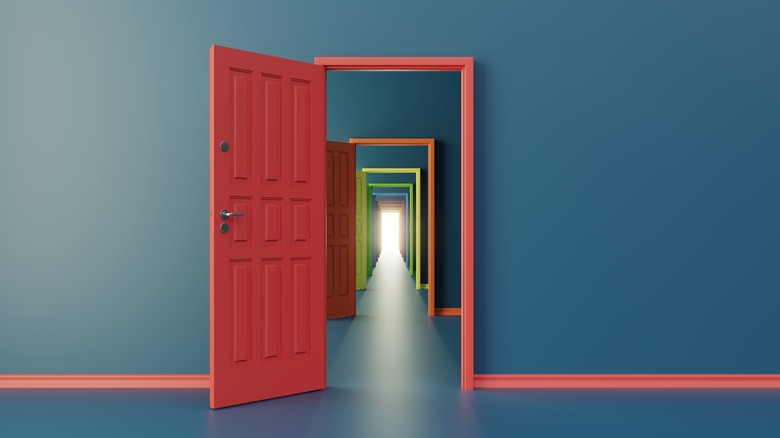 open doors in a row