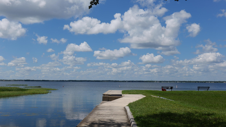 Lake Jackson fishing pier near Sebring, Florida