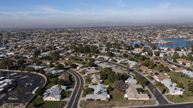 Sky view of Sun City West, Arizona